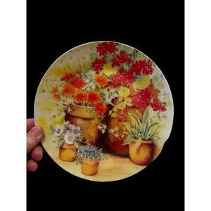 I. Godinger & Co. Multicolor Flowers and Gardening Decorative Plates Set of 3